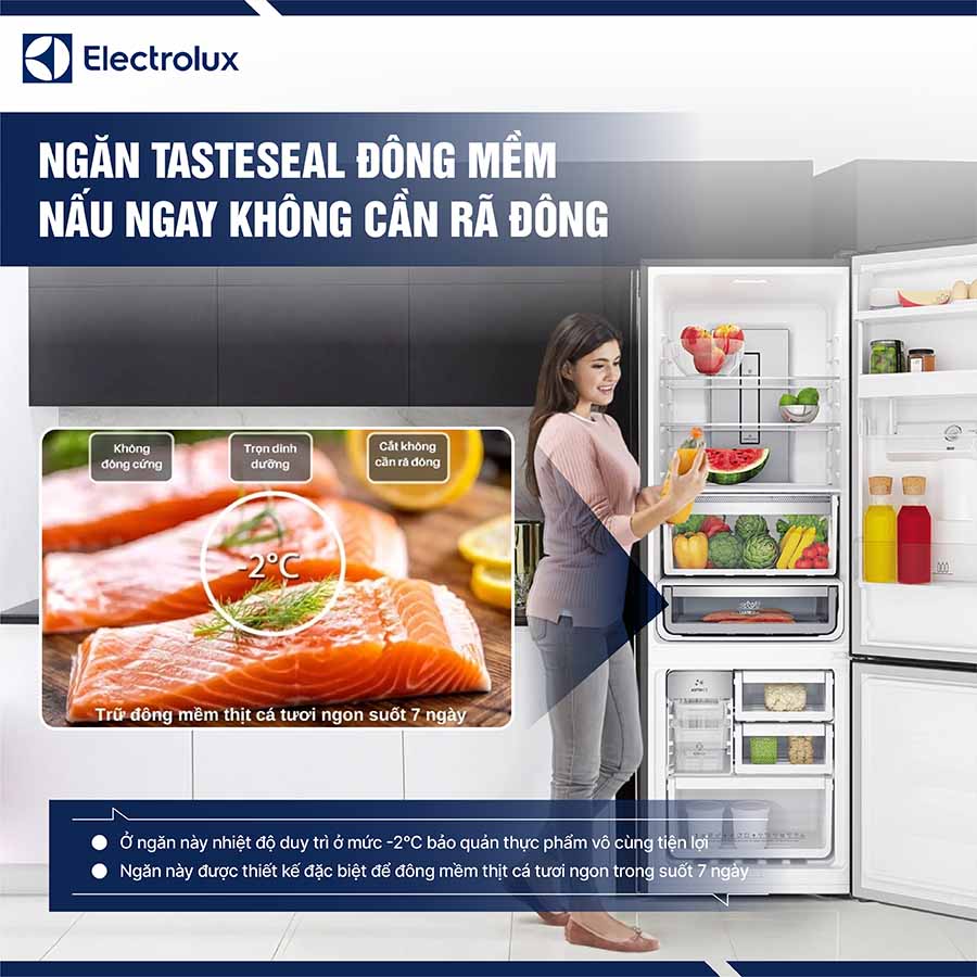 Tủ lạnh Electrolux Inverter 335 lít EBB3762K-H