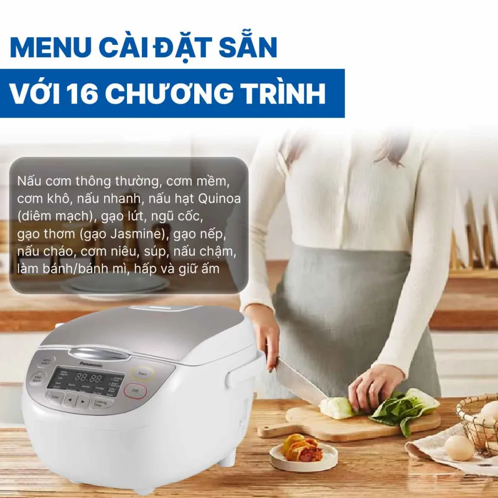 Nồi cơm điện tử Panasonic SR-CP108NRAM dung tích 1 lít