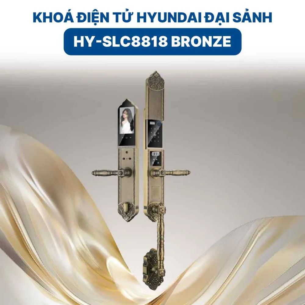 Khoá điện tử Hyundai đại sảnh HY-SLC8818 Bronze