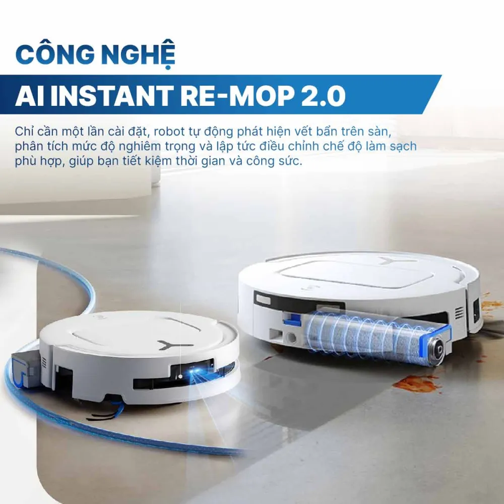 Robot hút bụi lau nhà Ecovacs Deebot T80 Omni