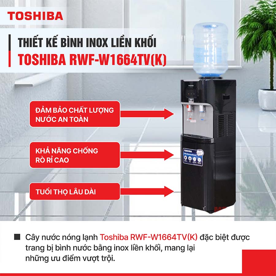 Máy nước nóng lạnh Toshiba RWF-W1664TV(K)