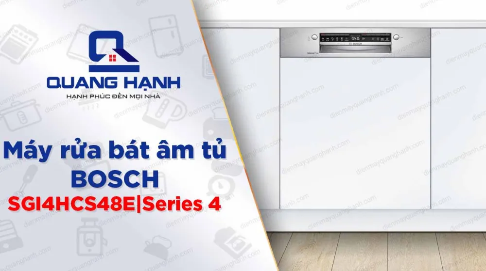 Máy rửa bát âm tủ 14 bộ Bosch SGI4HCS48E thiết kế hiện đại, sang trọng