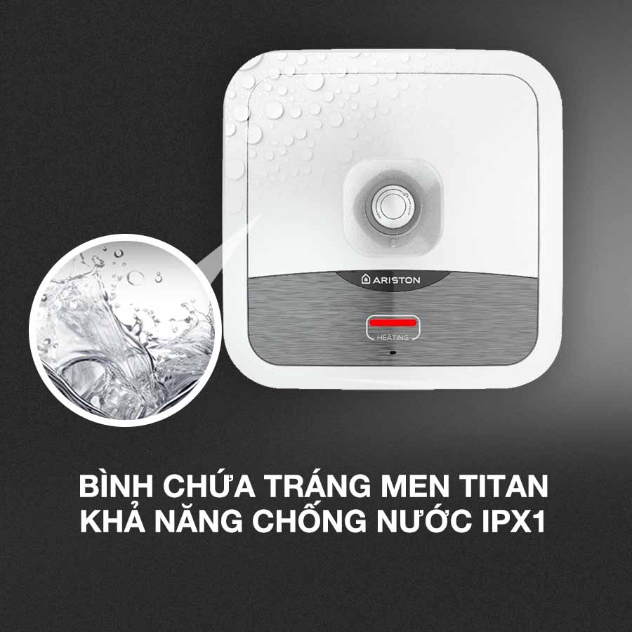 Máy nước nóng Ariston AN2 15 R 2.5 FE có lòng bình tráng men Titanium
