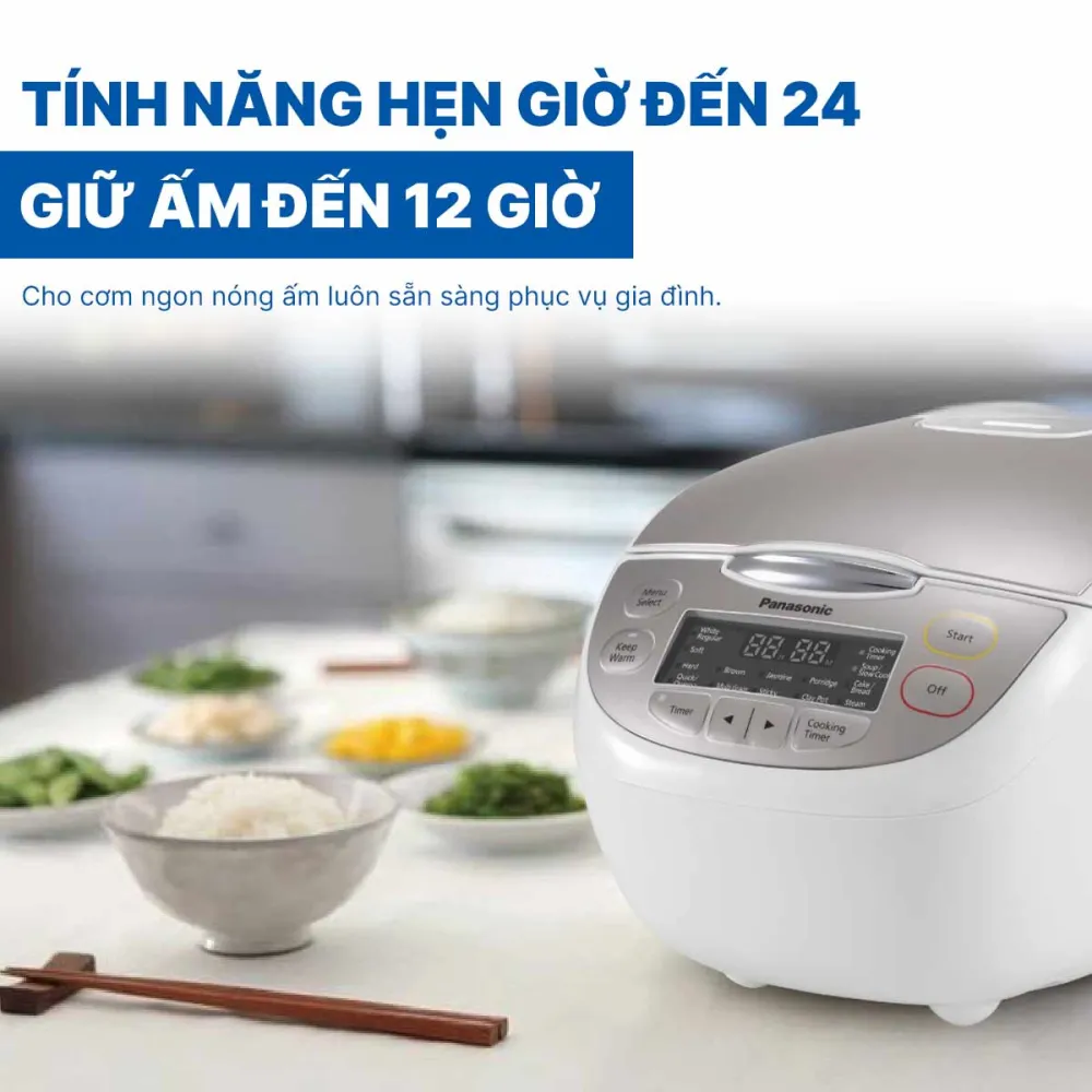 Nồi cơm điện tử Panasonic SR-CP108NRAM dung tích 1 lít