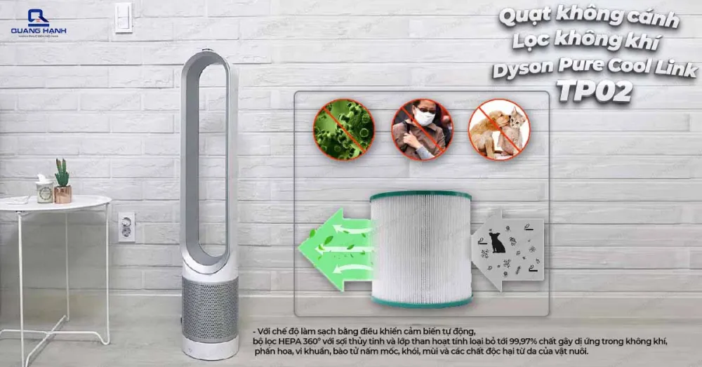 Quạt không cánh lọc không khí Dyson Pure Cool Link TP02