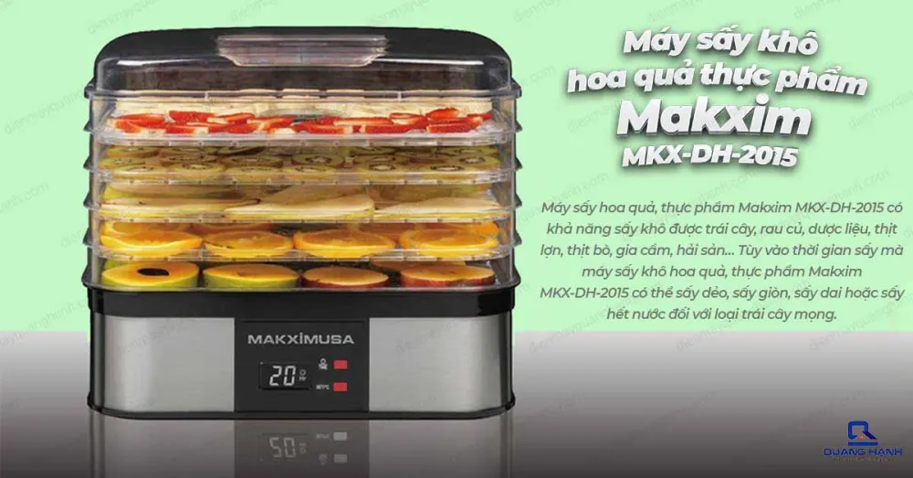 Máy sấy khô hoa quả thực phẩm Makxim MKX-DH-2015