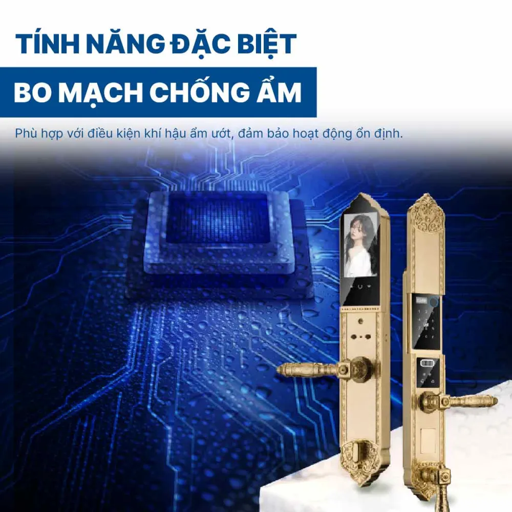 Khoá điện tử Hyundai đại sảnh HY-SLC8818 Gold