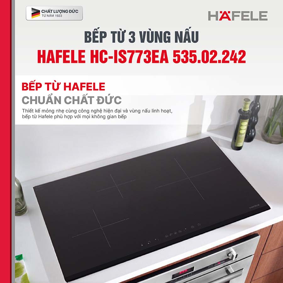 Bếp từ Hafele 3 vùng nấu HC-IS773EA 535.02.242