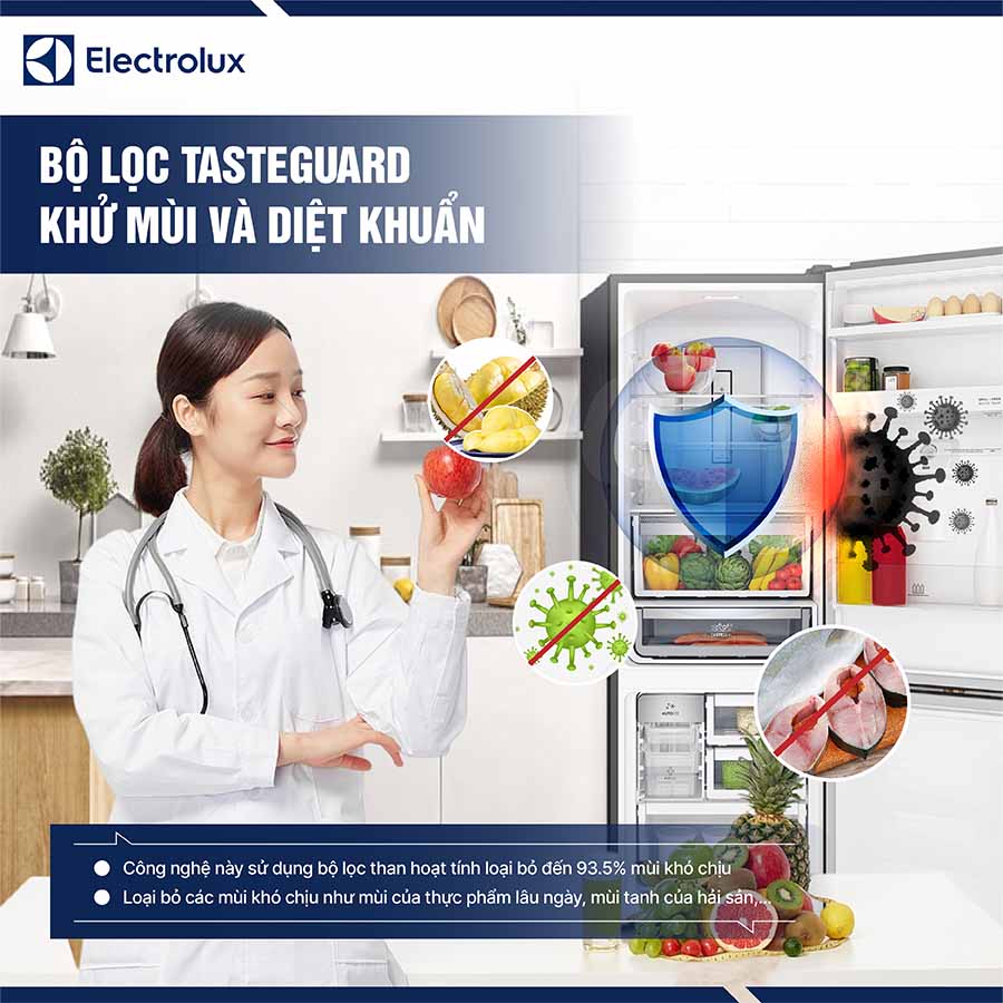 Tủ lạnh Electrolux Inverter 335 lít EBB3762K-H