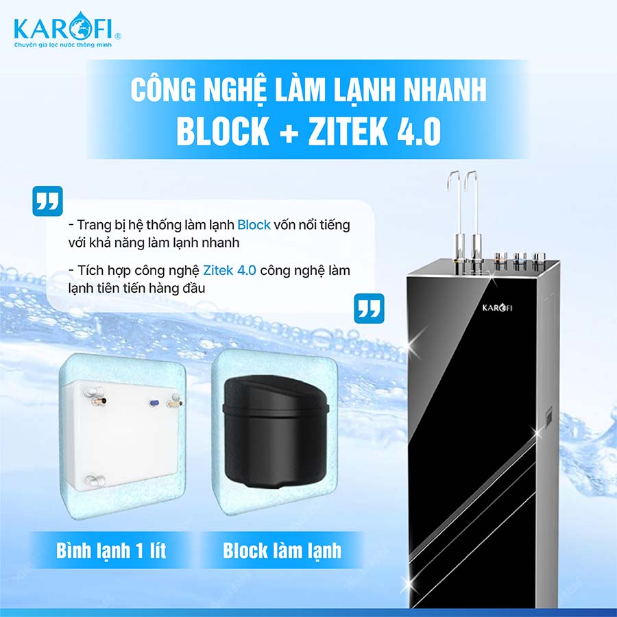 Máy lọc nước nóng lạnh Karofi KAD-L82