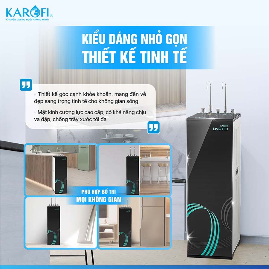Máy lọc nước nóng lạnh Karofi Livotec 630