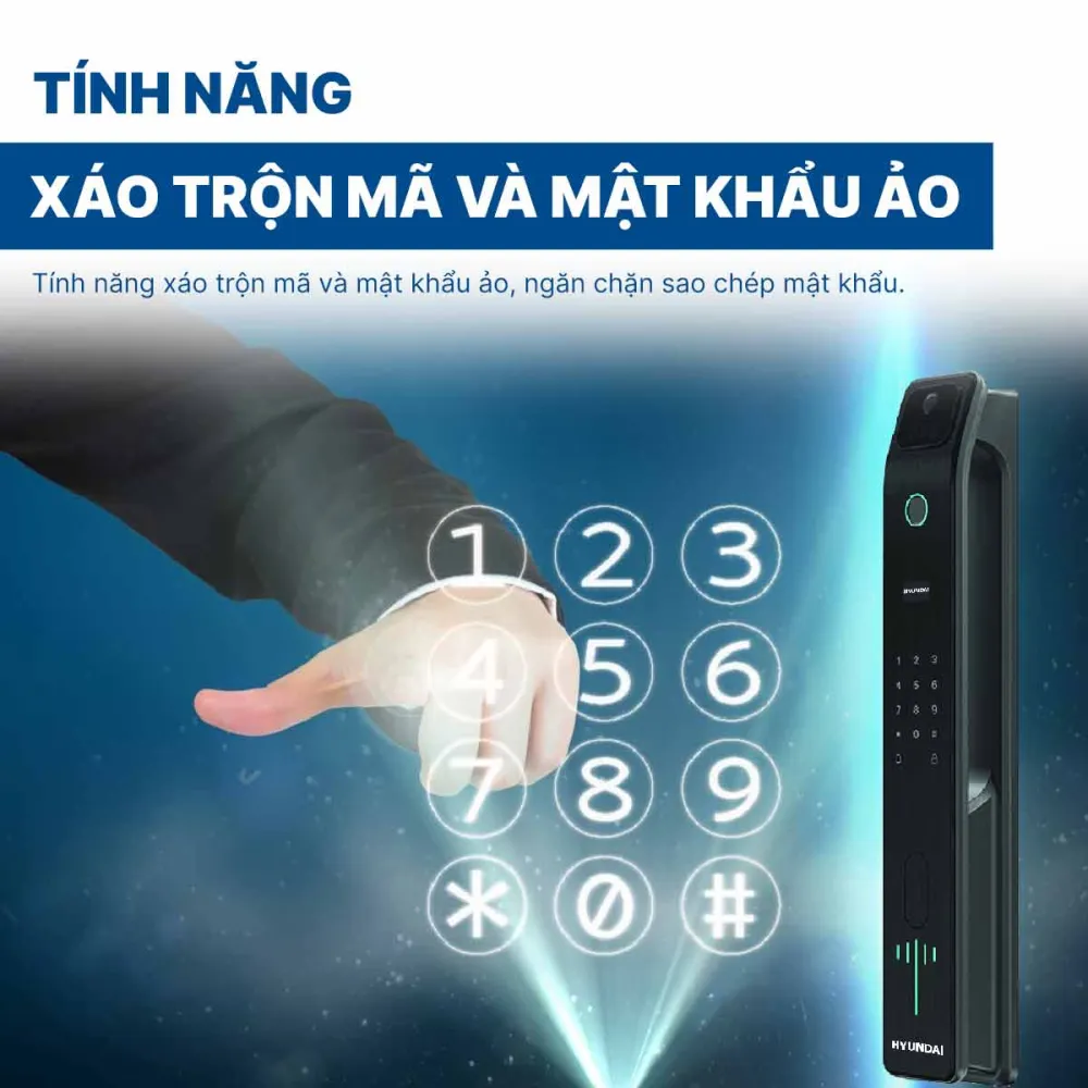 Khoá điện tử Hyundai cửa gỗ HY-SLA808F