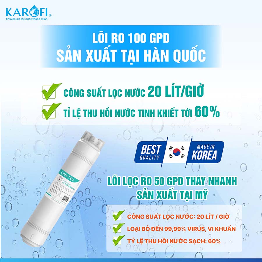 Máy lọc nước nóng lạnh Karofi Livotec 630