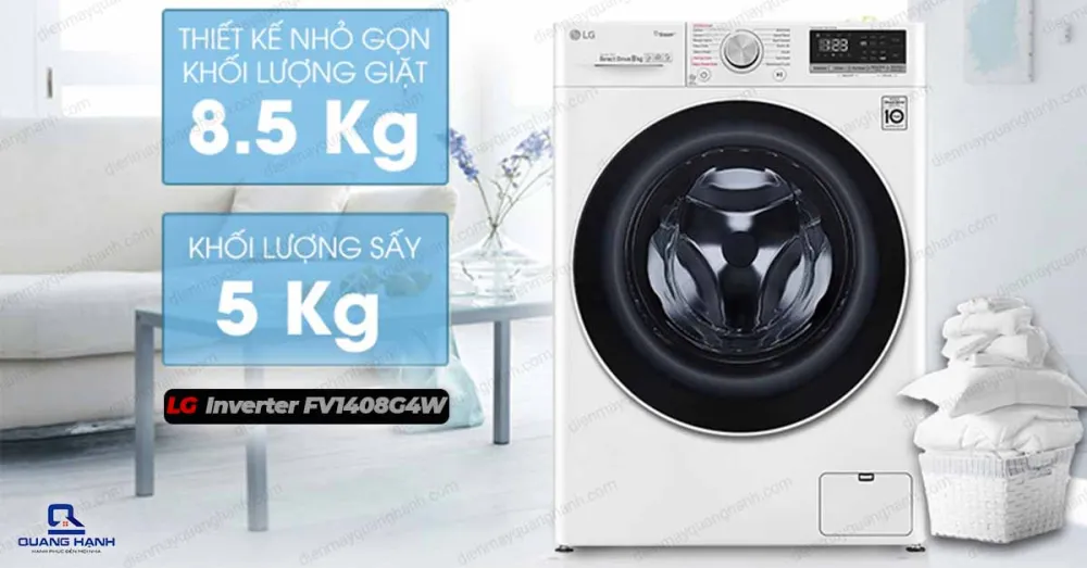Máy giặt sấy LG Inverter 8.5 Kg FV1408G4W