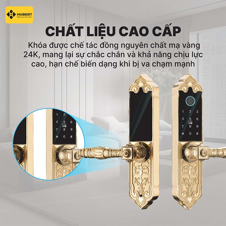 Khóa điện tử Hubert HB DS79 Gold Mini