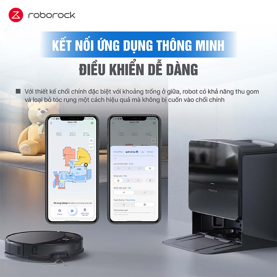 Robot hút bụi lau nhà Roborock Saros 10R
