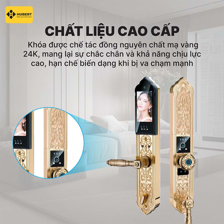 Khóa điện tử Hubert HB DS79F GOLD
