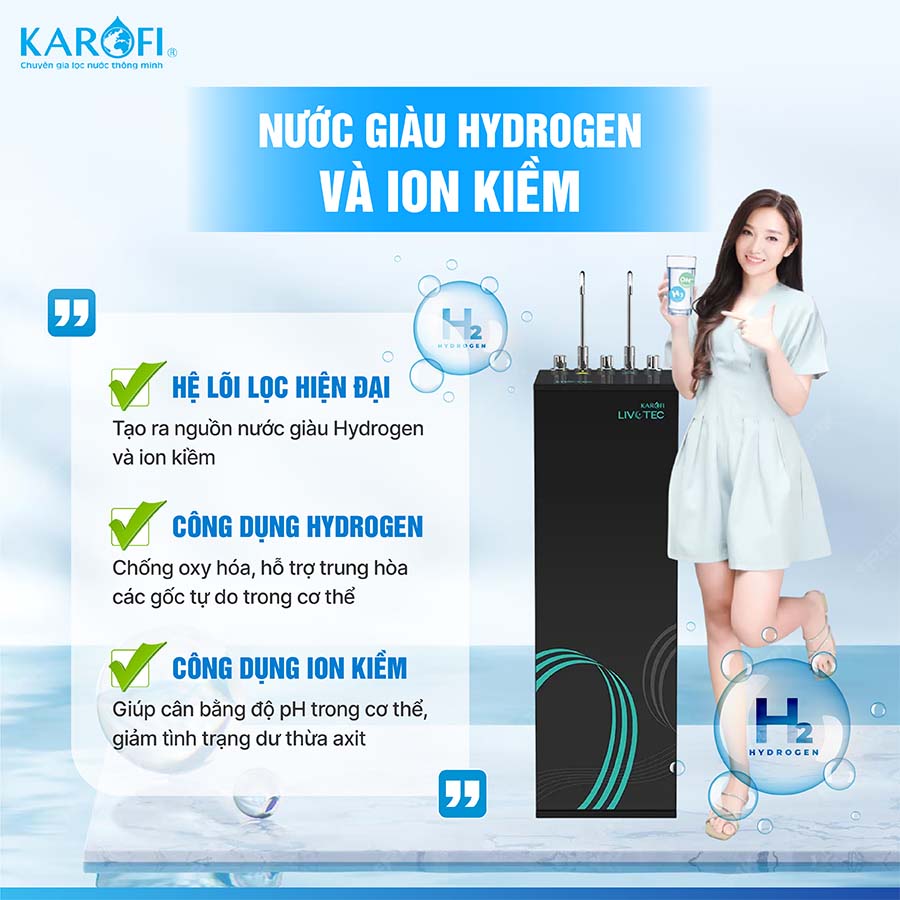 Máy lọc nước nóng lạnh Karofi Livotec 630