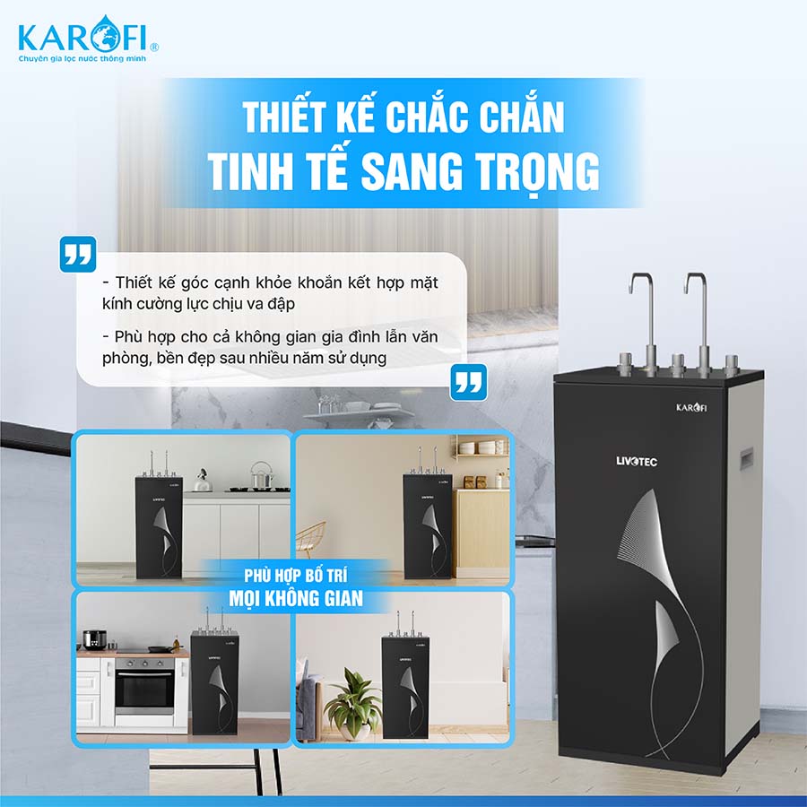 Máy lọc nước nóng lạnh Karofi Livotec 629