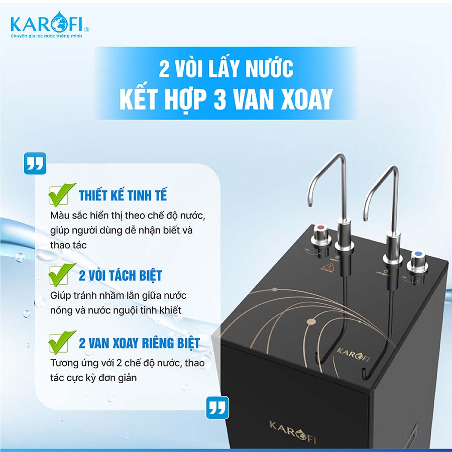 Máy lọc nước nóng nguội Karofi KAH-D15