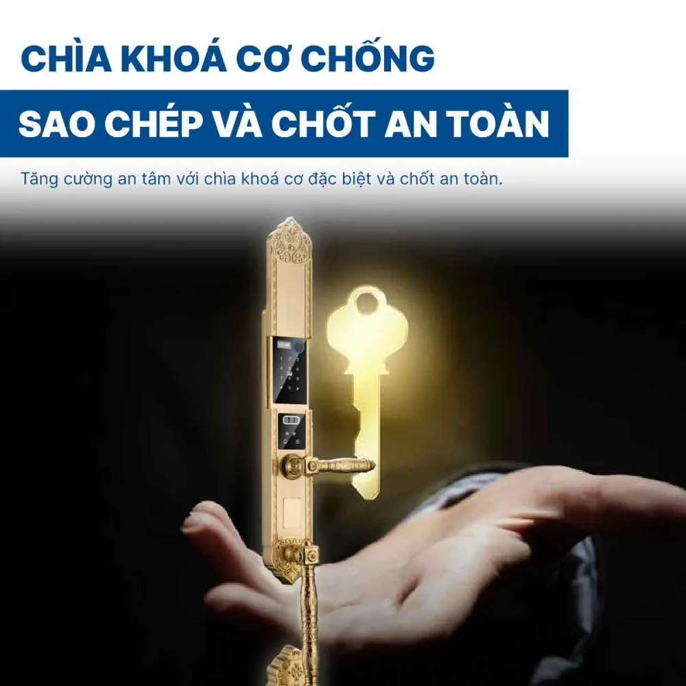 Khoá điện tử Hyundai đại sảnh HY-SLC8818 Gold