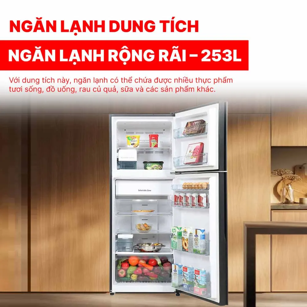 Tủ lạnh Hitachi Inverter 349 lít R-FVY480PGV0 GBK