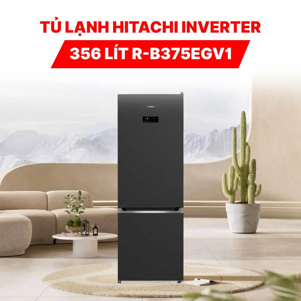 Tủ lạnh Hitachi Inverter 356 lít R-B375EGV1