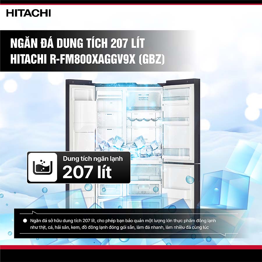 Tủ lạnh Hitachi Inverter R-FM800XAGGV9X GBZ