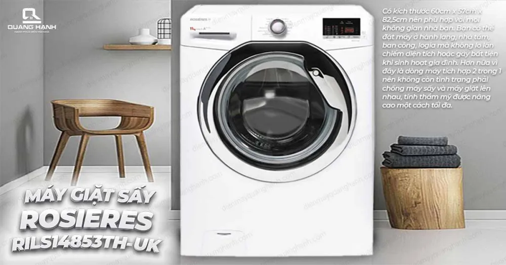 MÁY GIẶT SẤY ROSIERES RILS14853TH-UK