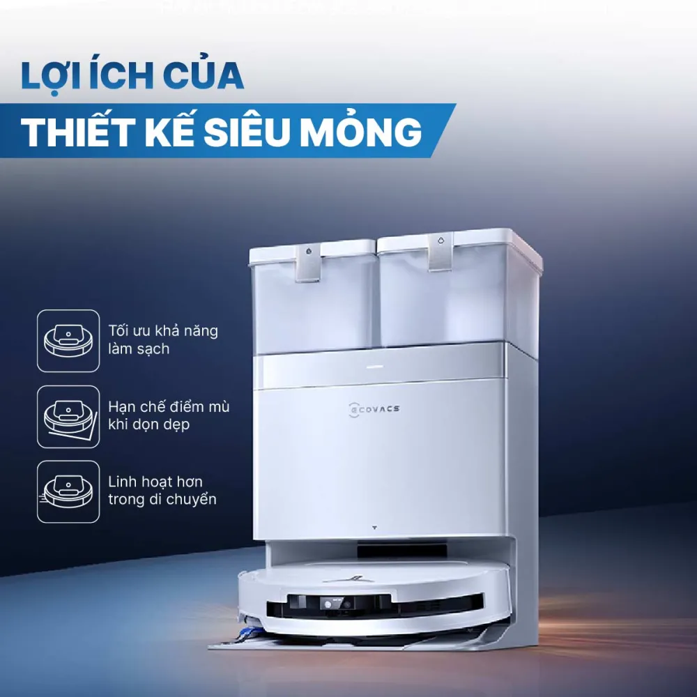 Robot hút bụi lau nhà Ecovacs Deebot T50 Pro Omni 2025