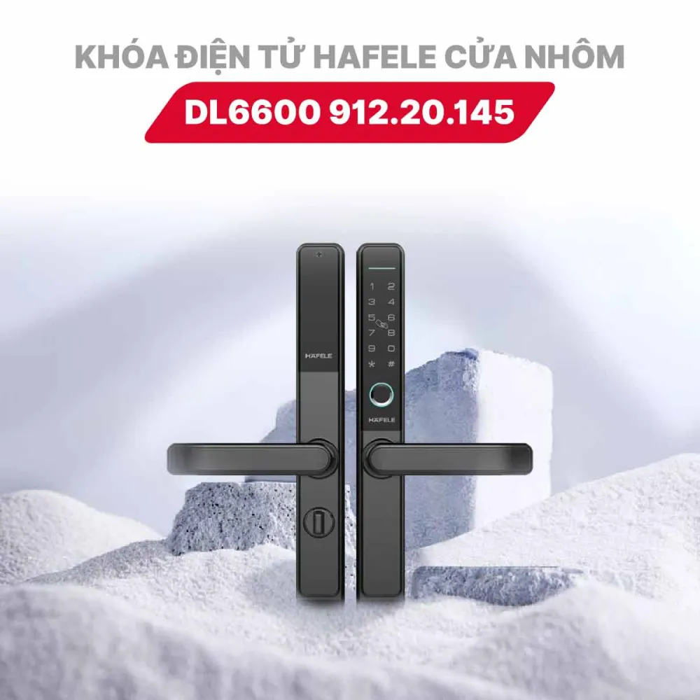 Khóa điện tử Hafele DL6600 912.20.145 Cửa nhôm