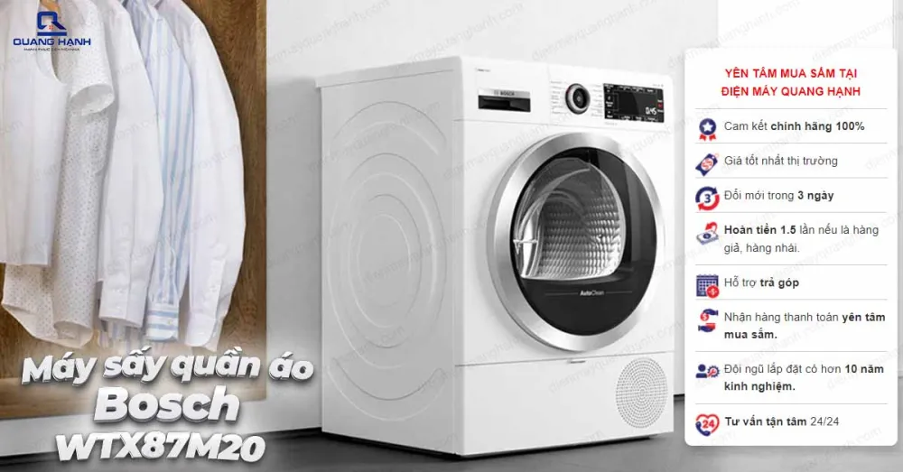 Máy sấy quần áo Bosch WTX87M20