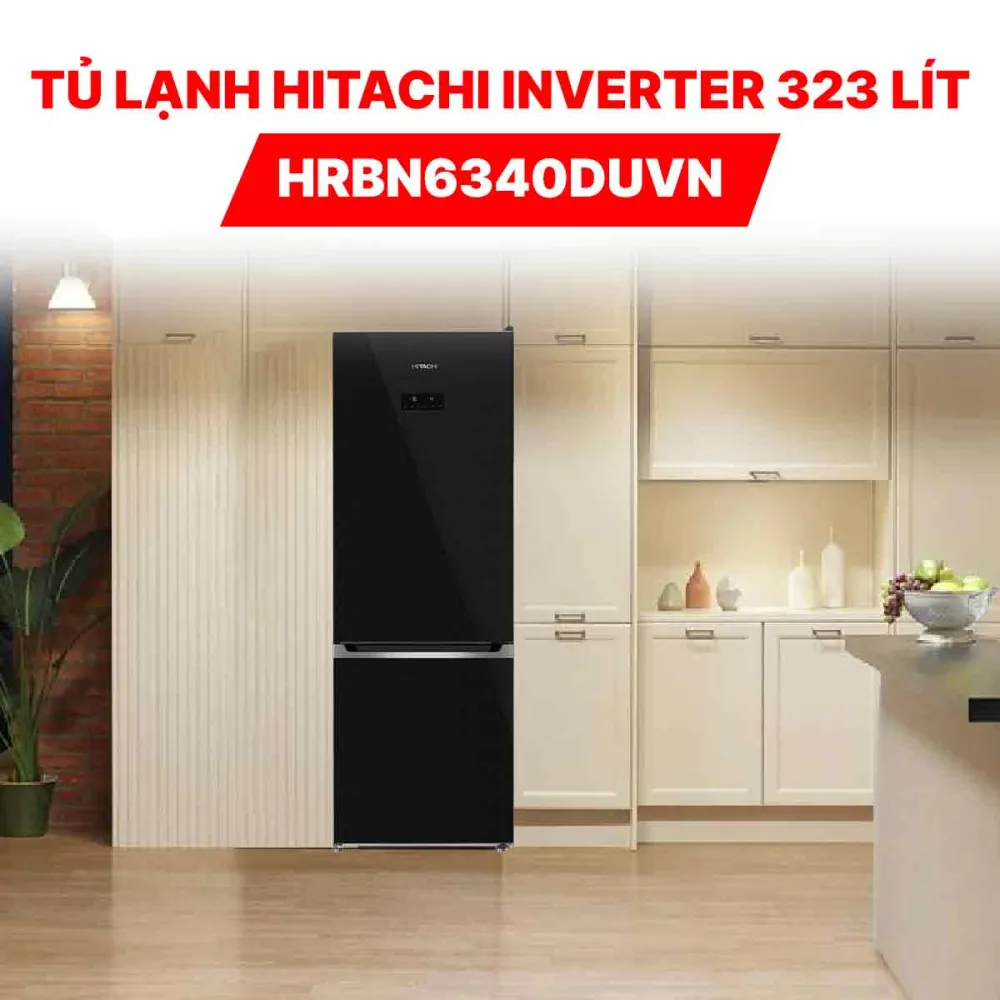 Tủ lạnh Hitachi Inverter 323 lít HRBN6340DUVN