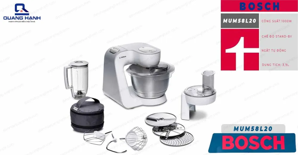 Thông số kỹ thuật của Máy trộn bột đa năng Bosch MUM58L20.