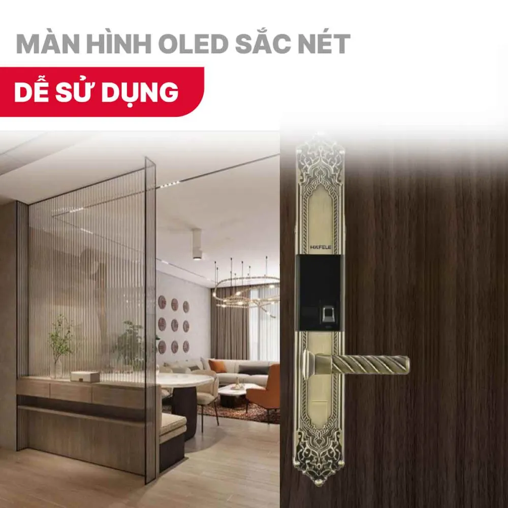 Khóa điện tử Hafele EL10K 912.05.317 Màu vàng