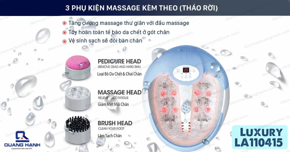 Bồn ngâm chân hồng ngoại Lanaform Luxury LA110415 cùng các trang bị tiện dụng đi kèm công nghệ hiện đại thực sự là công cụ tuyệt vời để chăm sóc sức khỏe cho gia đình.