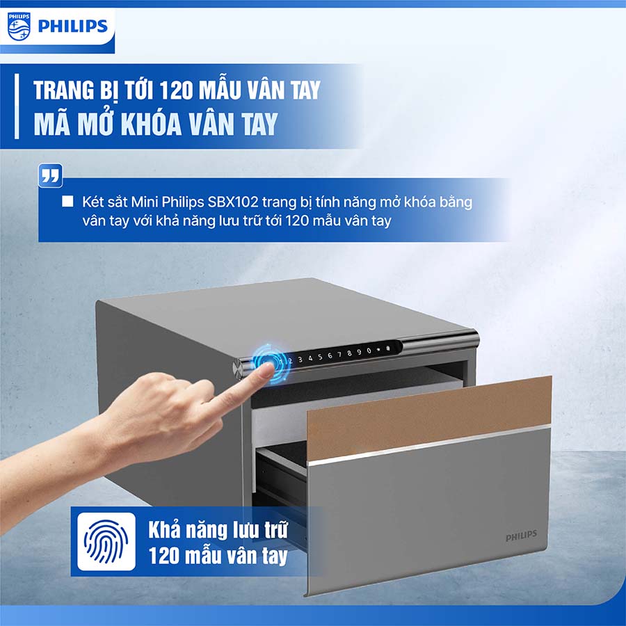 Két sắt Mini Philips SBX102 15.4kg