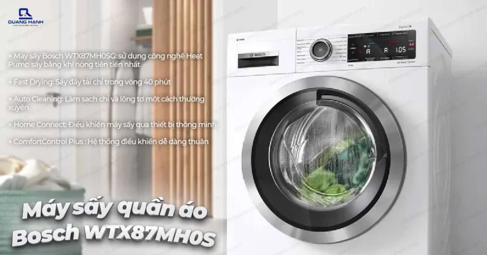 Máy sấy quần áo Bosch WTX87MH0SG