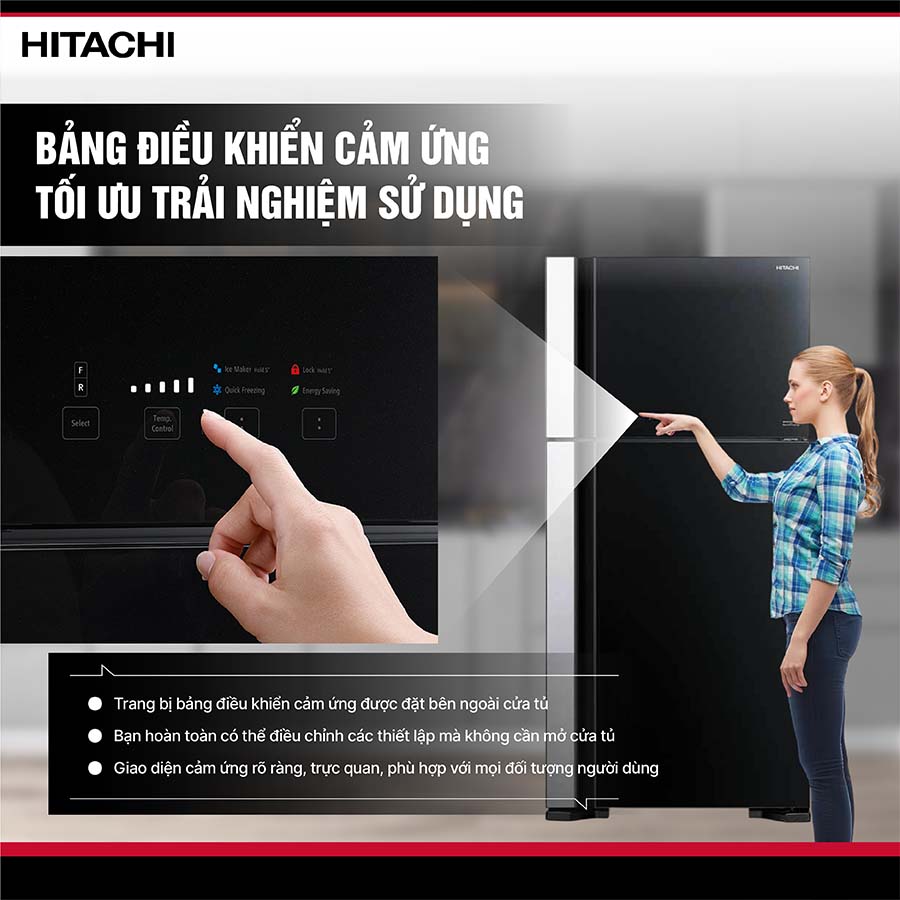 Tủ lạnh Hitachi Inverter 550 lít R-FG690PGV7X GBK