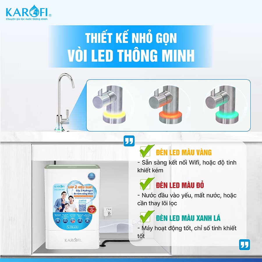 Máy lọc nước RO Karofi KAQ-U98 Pro