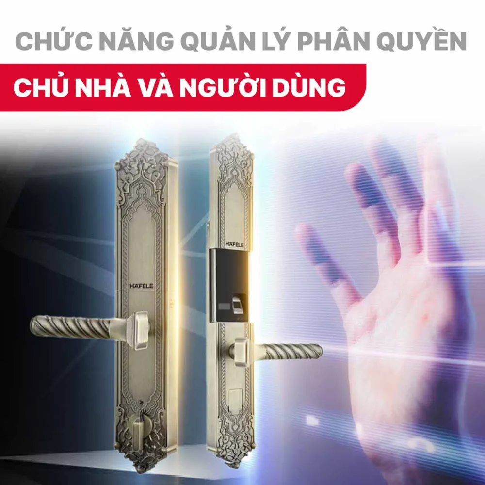 Khóa điện tử Hafele EL10K 912.05.317 Màu vàng
