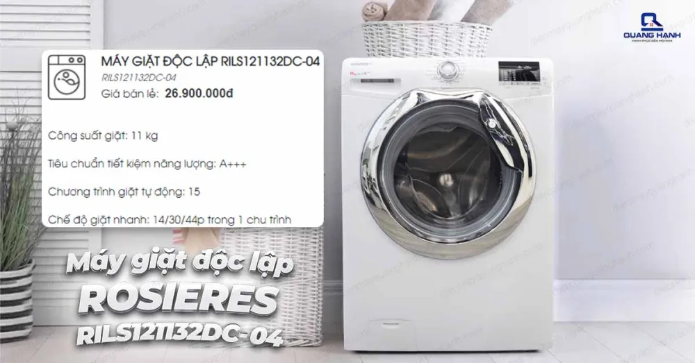 Máy giặt độc lập Rosieres RILS121132DC-04