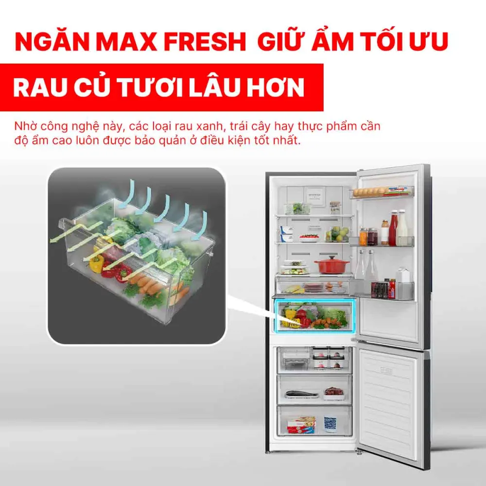 Tủ lạnh Hitachi Inverter 323 lít HRBN6340DUVN