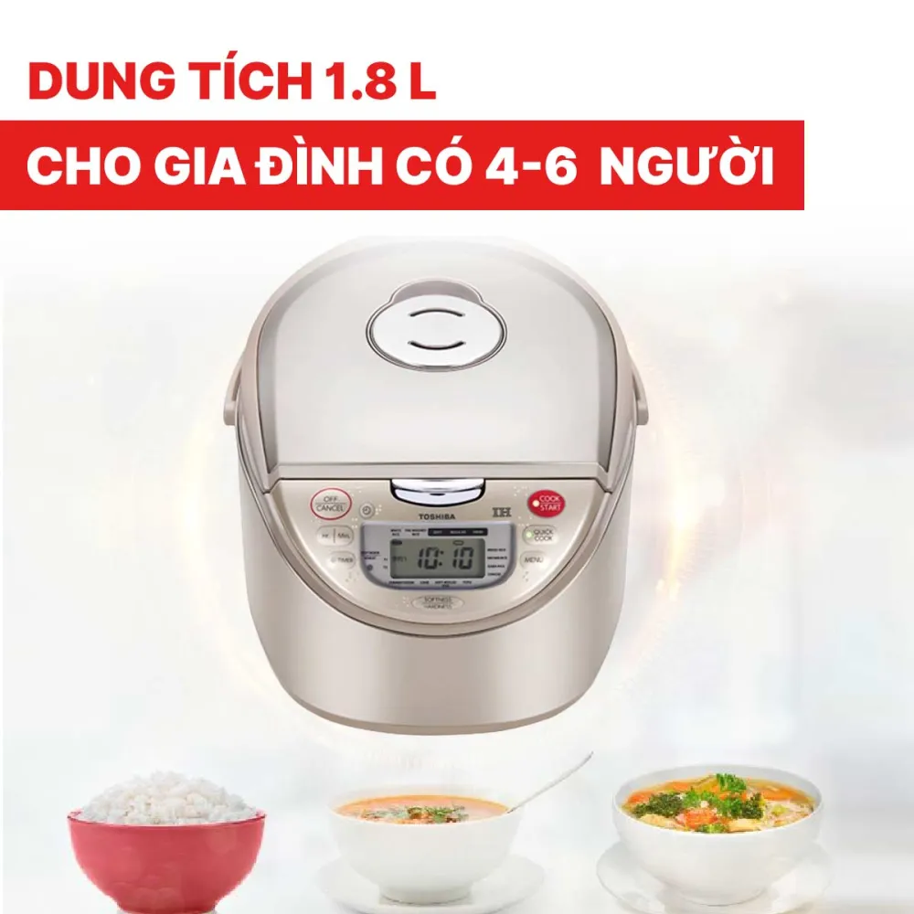 Nồi cơm điện cao tần Toshiba RC-18RH(CG)VN dung tích 1.8 lít