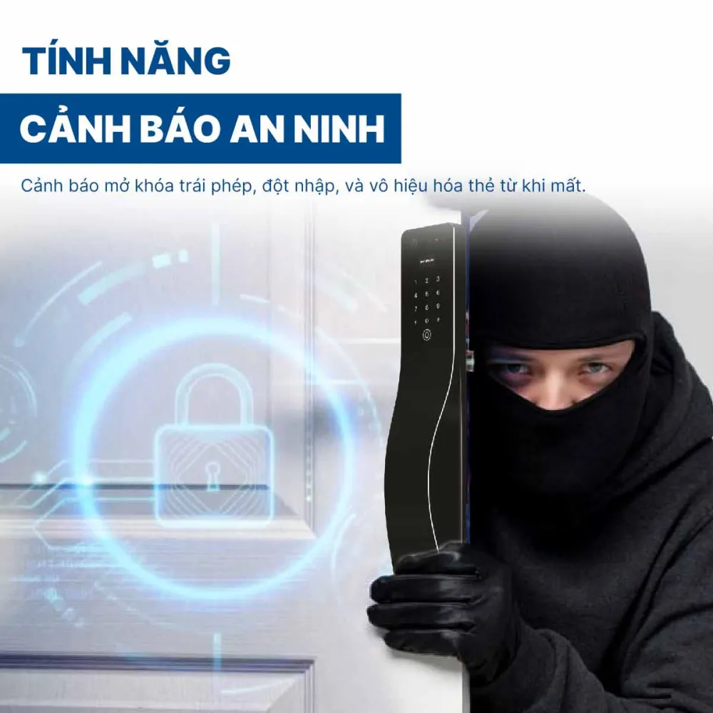 Khoá điện tử Hyundai cửa gỗ HY-SLA807F Black