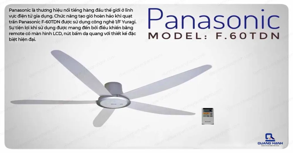 Quạt trần 5 cánh Panasonic F-60TDN