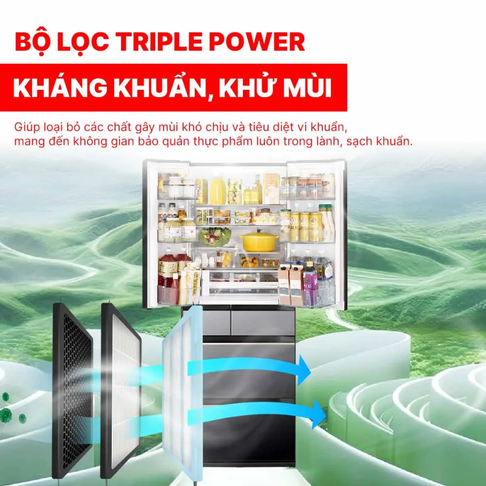 Tủ lạnh Hitachi Inverter 520 lít R-HW540RV XK