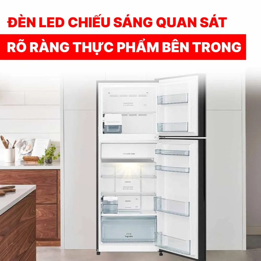 Tủ lạnh Hitachi Inverter 349 lít R-FVY480PGV0 GBK
