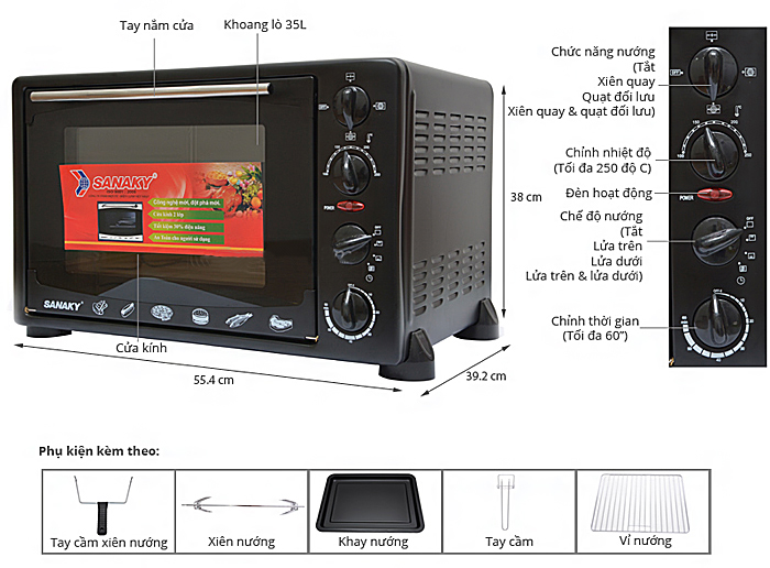 lò nướng Sanaky VH-109N