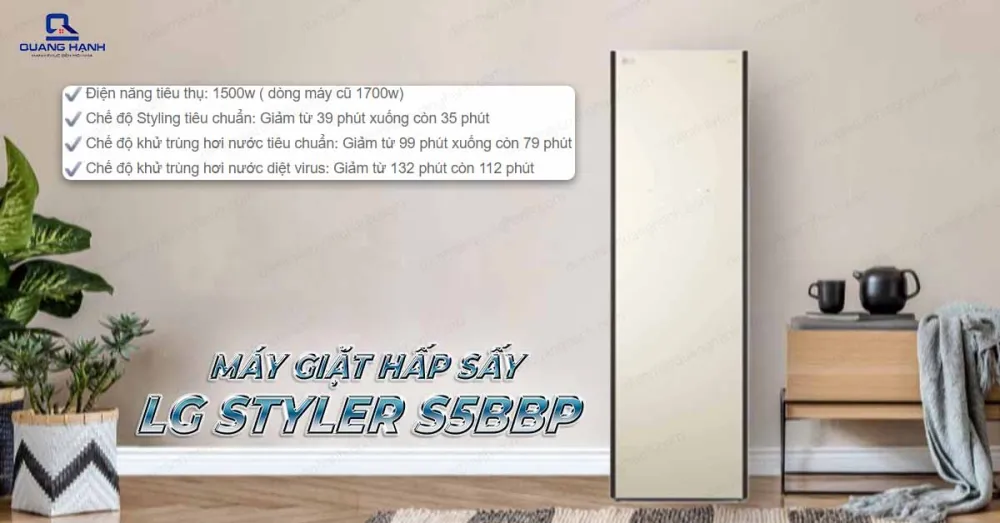 Máy giặt hấp sấy LG Styler S5BBP